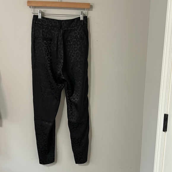 SEN Eden Jogger Pant Black Red Stripe Leopard Print Silky Pockets Sz XS - Picture 4 of 12